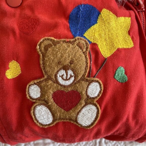 Snow Suit Hooded Removable Mitten Boots Toddler Heart Vtg Warner’s 24.5"-33.5" T - Picture 1 of 11